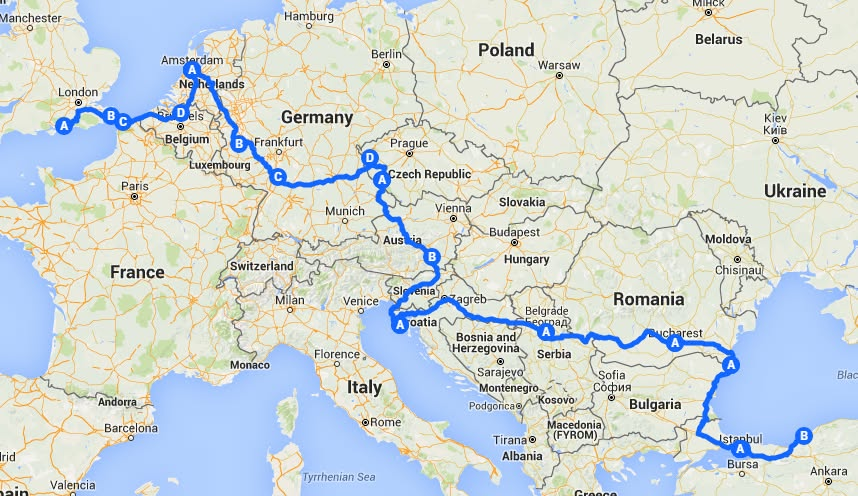 Threading our way across Europe